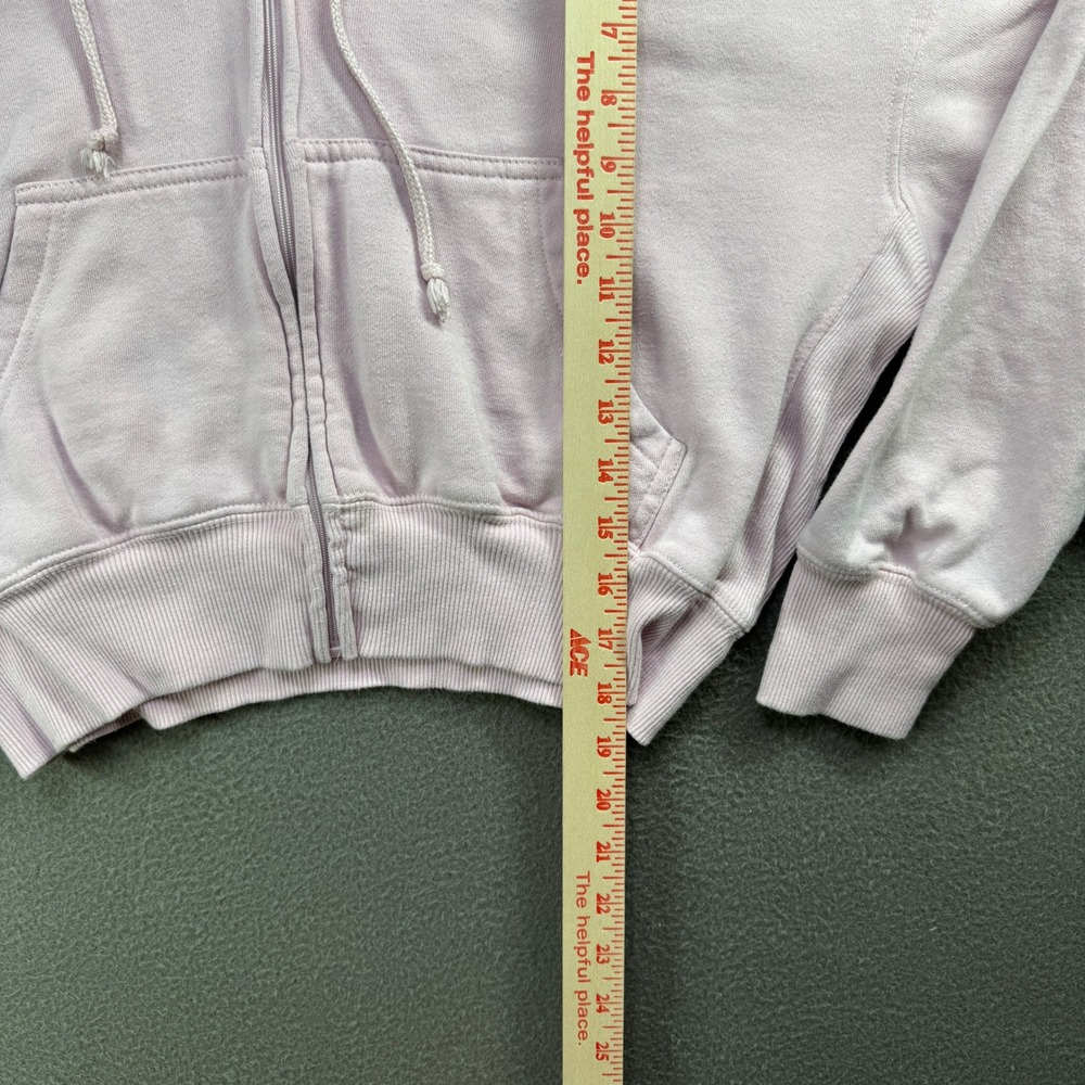 Coca-Cola Cherry Coke Hoodie Women Medium Pink Zip Up Cropped Fleece Sweatshirt - Picture 4 of 10